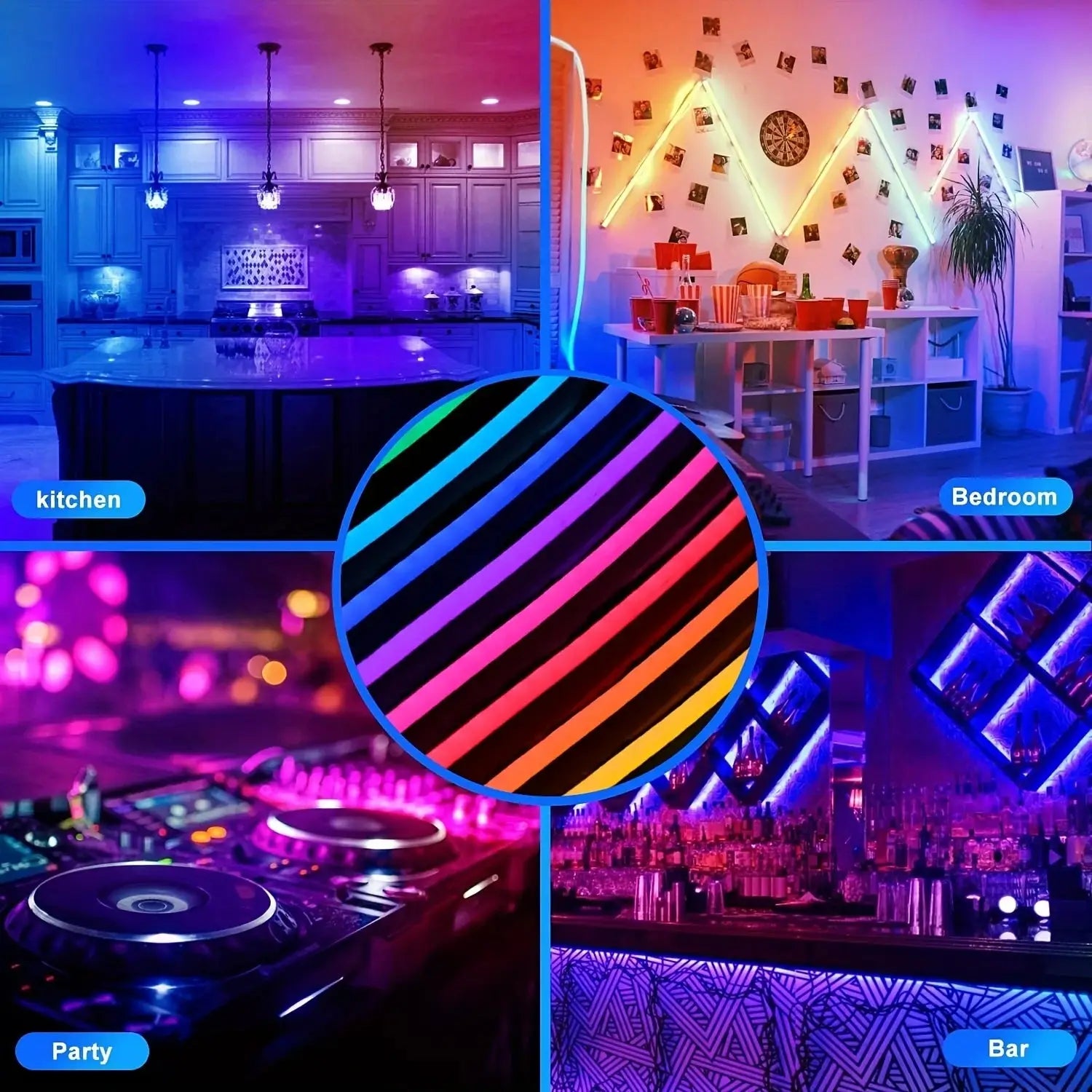 Smart Neon LED Strip Light – RGB Flexible Neon Tape, Waterproof, Remote-Controlled for TV Backlight, Room, Home, and Outdoor Decor.