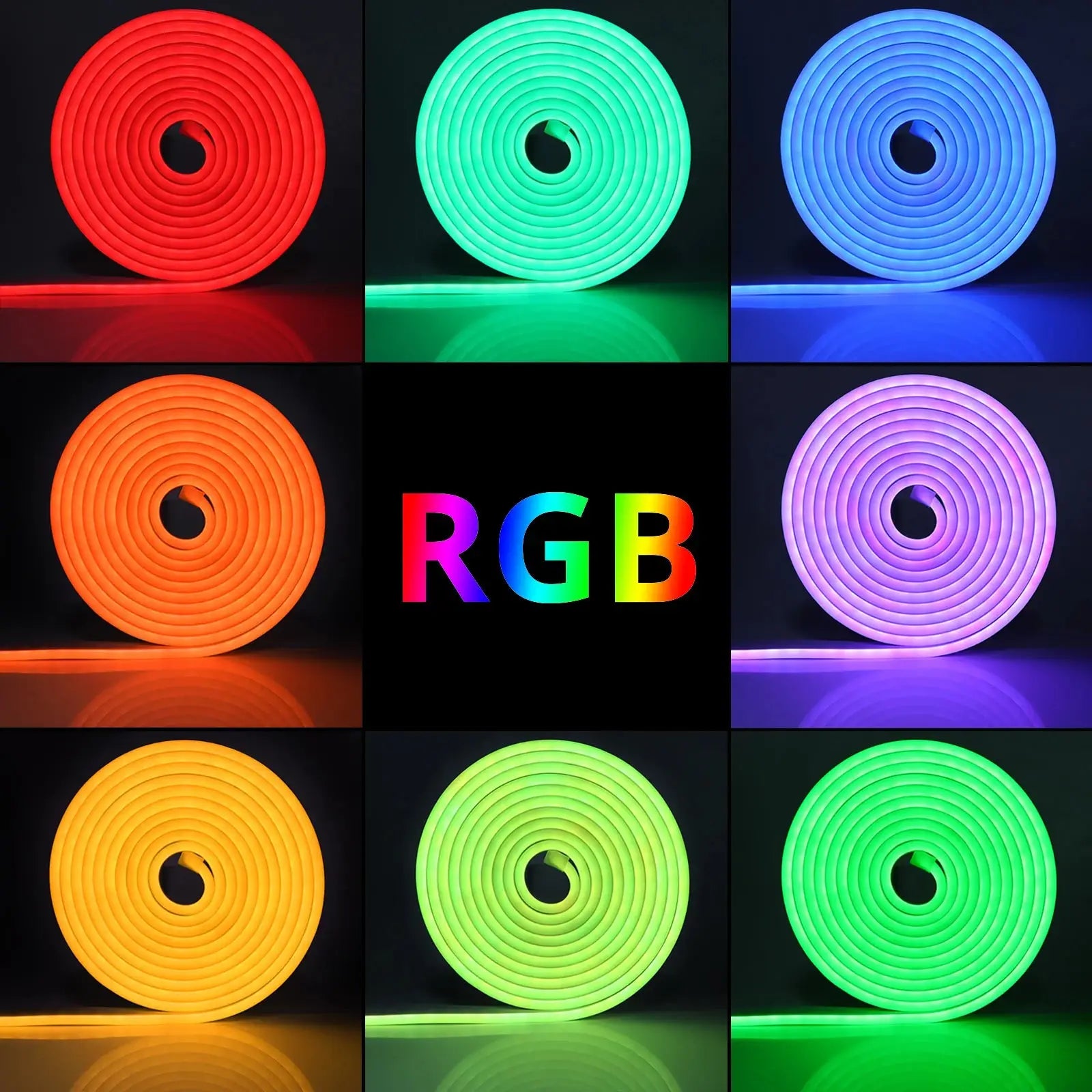 5V USB RGB Neon LED Strip – WiFi Smart App Controlled, Works with Alexa & Google Home for Neon Decor and Smart Lighting